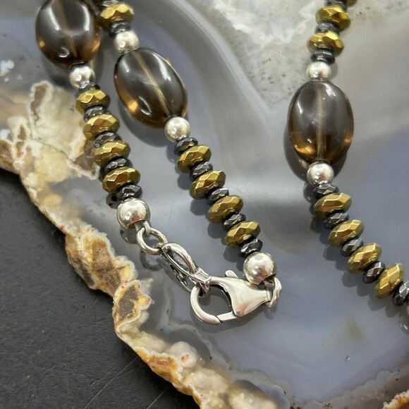 Carolyn Pollack Southwestern Style Sterling Earth Tone Multi Gemstone Necklace - Picture 9 of 10